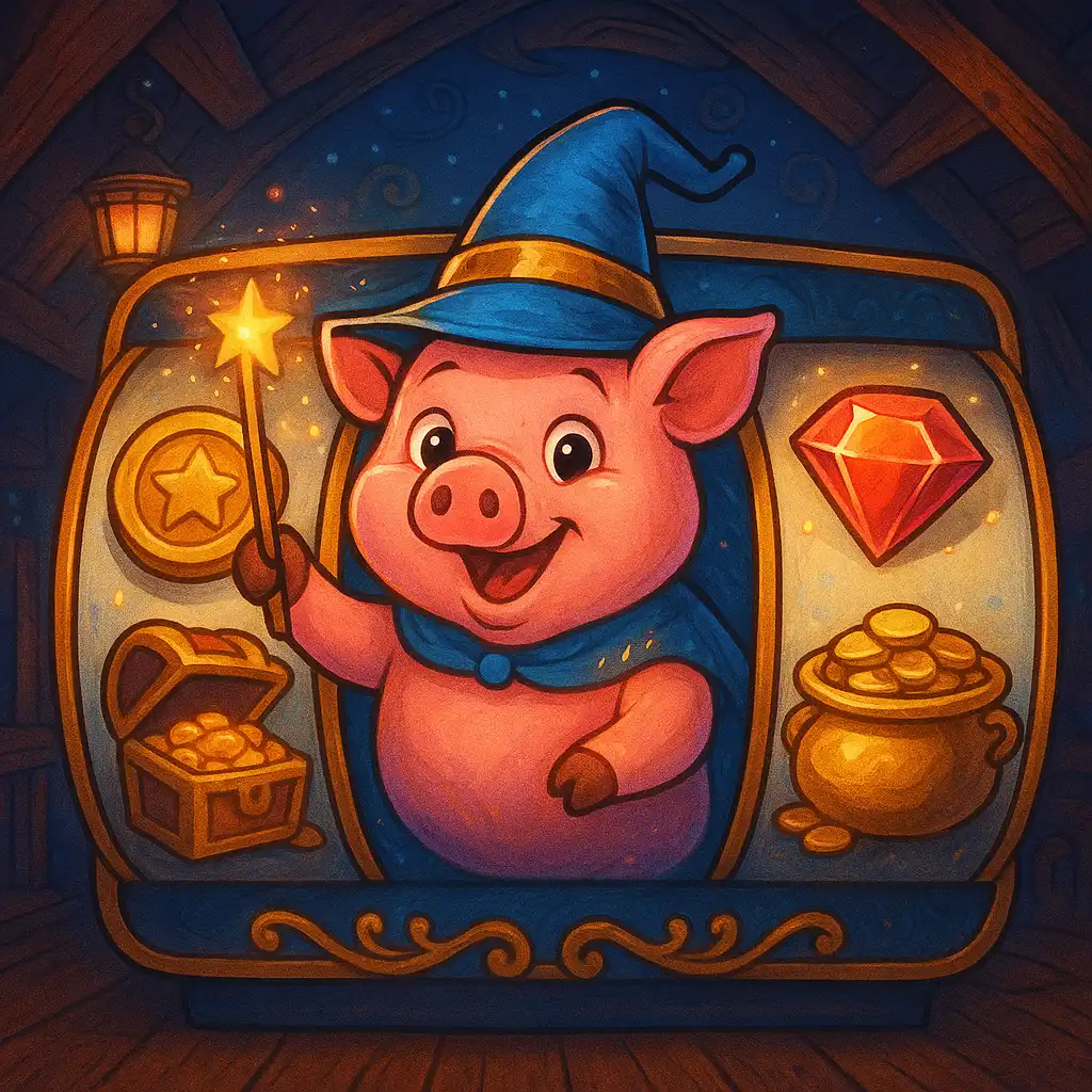 Piggy Prizes Wand of Riches slot artwork
